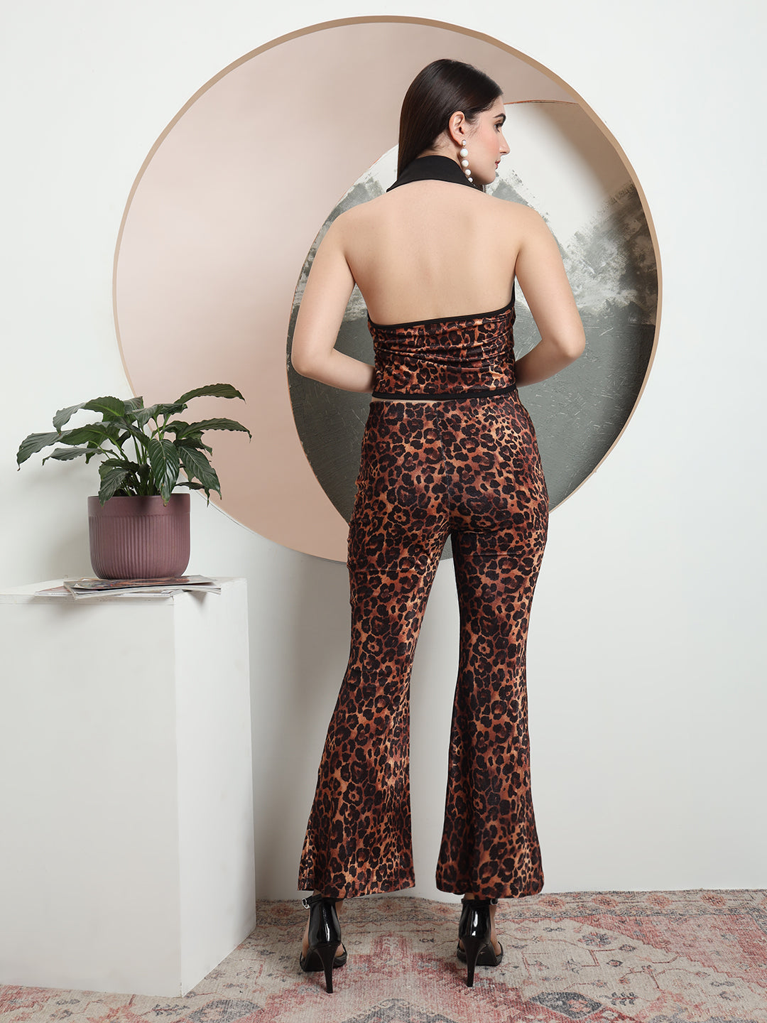 The Roselle Women Animal Printed Velvet Co-ord Set
