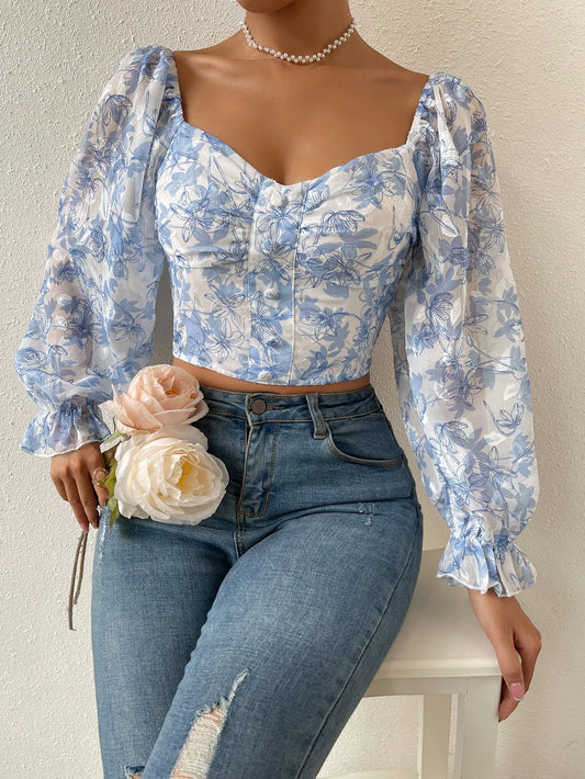 Floral Print Crop top