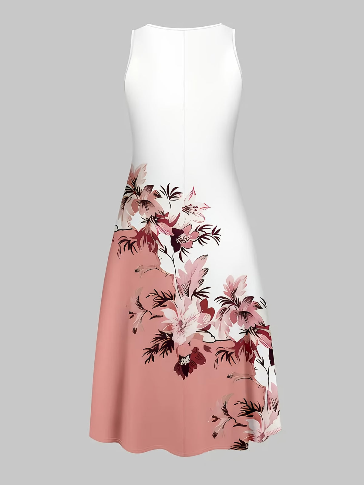 The Roselle Floral Elegance Pink Printed Dress with Tie-Front Shrug (Copy)